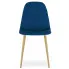 Granatowe krzesło welurowe Oret 4X