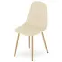 Jasnobeżowe krzesło na metalowych nogach Oret 4X