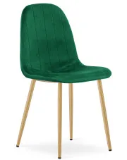 Zielone aksamitne krzesło metalowe - Oret 4X w sklepie Edinos.pl