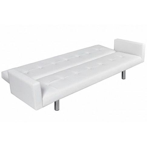 Szczegółowe zdjęcie nr 5 produktu Rozkładana sofa Nesma  z podłokietnikami - biała 