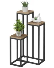 Potrójny stojak na kwiaty dąb artisan - Tocador 13X w sklepie Edinos.pl