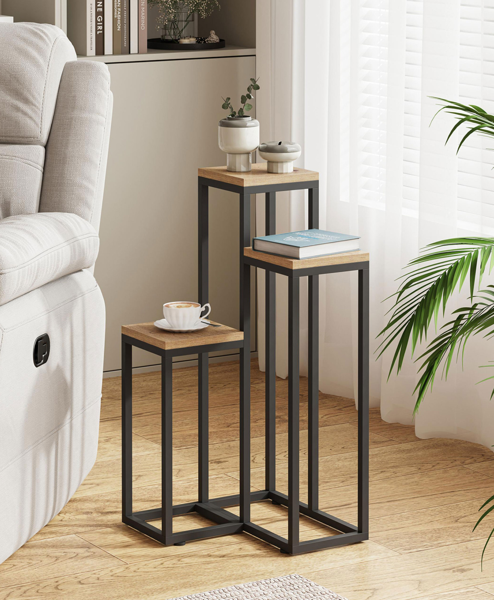 Wizualizacja wnętrza z potrójnym kwietnikiem dąb artisan Tocador 13X