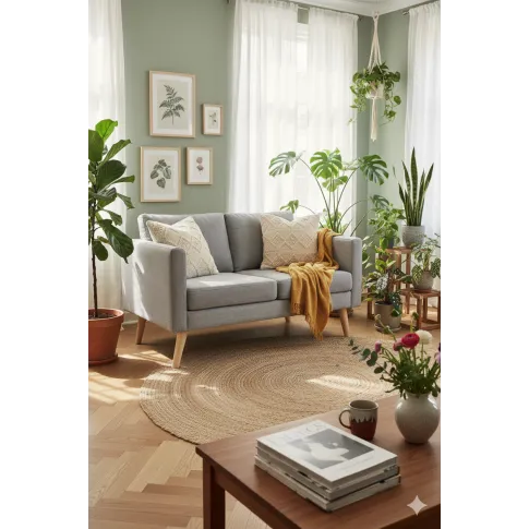 Fotografia Sofa dwuosobowa Imex 2S - jasnoszara z kategorii Kanapy i sofy