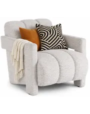 Szary fotel nowoczesny do salonu - Anesoni 4X w sklepie Edinos.pl