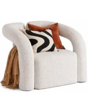 Szary designerski fotel do salonu w stylu nowoczesnym - Zeniro 4X w sklepie Edinos.pl