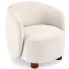 Kremowy okrągły fotel wypoczynkowy Tekidi