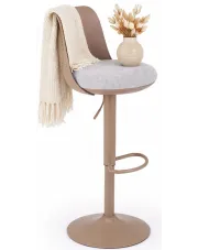 Beżowy hoker do wyspy z oparciem - Fettini w sklepie Edinos.pl