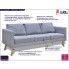 Zdjęcie sofa 3-osobowa Lavinia 2L - jasny szary - sklep Edinos.pl