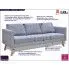 Zdjęcie sofa 3-osobowa Tirena 2L - jasny szary | Edinos.pl