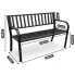 Wymiary czarnej ławki parkowej Andizo 7X
