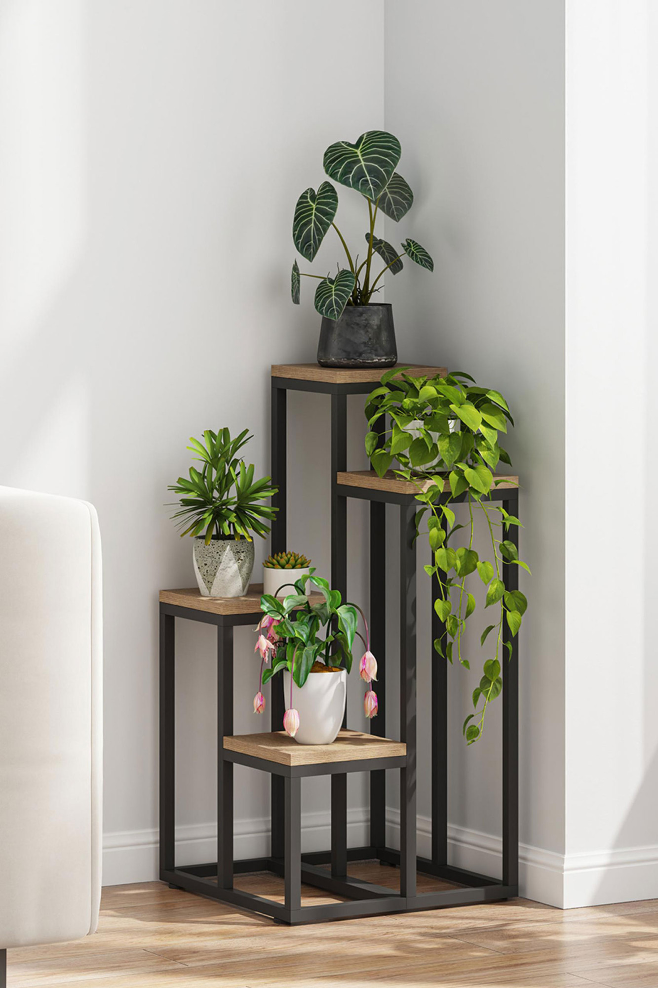 Aranżacja z poczwórnym kwietnikiem dąb artisan Tocador 15X