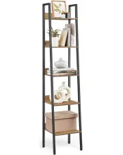 Wąski regał w stylu industrialnym dąb artisan - Tocador 19X w sklepie Edinos.pl