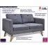 Zdjęcie sofa dwuosobowa Lavinia 3S ciemny szary - sklep Edinos.pl