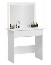 Biała toaletka z lustrem - Felisso w sklepie Edinos.pl