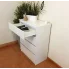 Szczegółowe zdjęcie nr 7 produktu Biały komplet mebli szafa i komoda - Milto