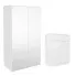 Zdjęcie produktu Biały komplet mebli szafa i komoda - Milto.