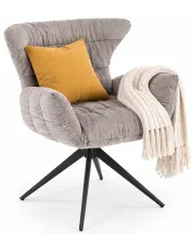 Szare designerskie tapicerowane krzesło obrotowe - Aeroni w sklepie Edinos.pl