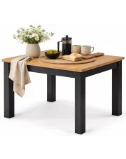 Prostokątny stół rozkładany dąb artisan + czarny - Icadi w sklepie Edinos.pl