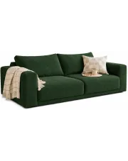 Sztruksowa kanapa rozkładana butelkowa zieleń - Dierra w sklepie Edinos.pl