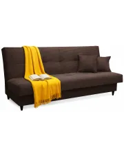 Brązowa sztruksowa wersalka rozkładana - Garitia w sklepie Edinos.pl