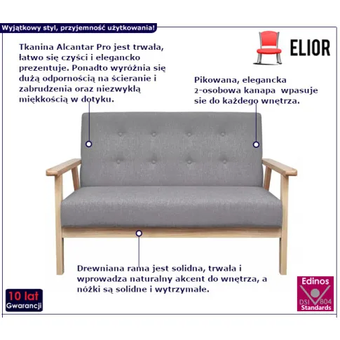 Estelle szara sofa