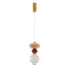 Lampa wisząca ze szklanym kloszem i ceramiczną dekoracją C04-Aglosa