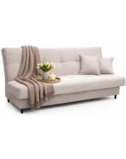 Kremowa sztruksowa wersalka rozkładana bez boków - Garitia w sklepie Edinos.pl