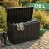 Szczegółowe zdjęcie nr 7 produktu Skrzynia ogrodowa wodoszczelna pojemność 170 litrów Czarna
