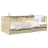 Szczegółowe zdjęcie nr 4 produktu Drewniane łóżko dąb sonoma 90x200 cm - Santa