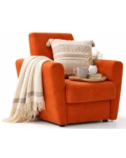 Rudy fotel skandynawski do salonu - Regisso w sklepie Edinos.pl