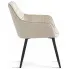 Beżowe krzesło na czarnych nogach Serimi