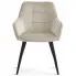 Beżowe krzesło welurowe Serimi
