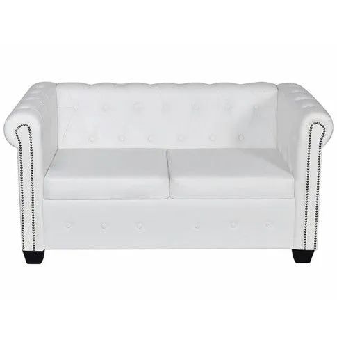 2-osobowa biała sofa Chesterfield Charlotte 2Q