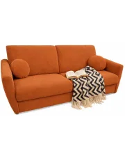 Ruda wersalka rozkładana z poduszkami - Zafisa w sklepie Edinos.pl