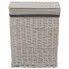 Szczegółowe zdjęcie nr 6 produktu Biały wiklinowy kosz na pranie - Viver
