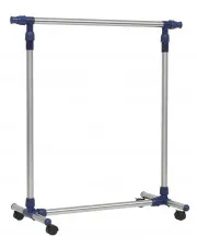 Srebrny mobilny wieszak na ubrania nowoczesny - Engero w sklepie Edinos.pl