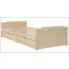 Szczegółowe zdjęcie nr 5 produktu Sosnowe pojedyncze łóżko z szufladami 90x200 - Kamos