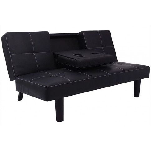 Zdjęcie produktu Nowoczesna wielofunkcyjna sofa Alexis - czarna.