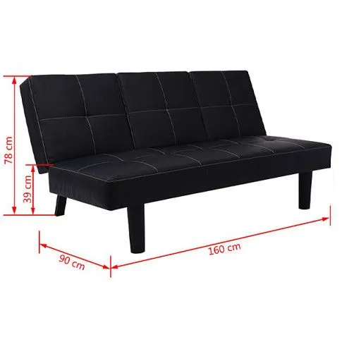 Szczegółowe zdjęcie nr 7 produktu Nowoczesna wielofunkcyjna sofa Fuksor - czarna