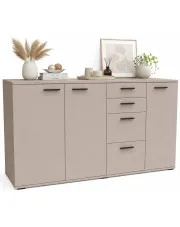 Kaszmirowa duża komoda z szufladami i półkami - Asendri 5X w sklepie Edinos.pl