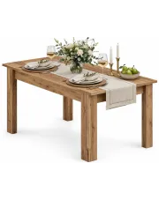 Prostokątny minimalistyczny stół kuchenny dąb craft - Silio 4X w sklepie Edinos.pl