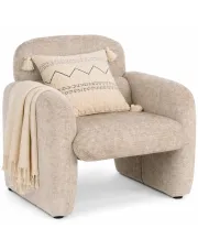 Beżowy fotel wypoczynkowy w stylu nowoczesnym - Etilion 3X w sklepie Edinos.pl