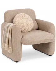 Ciemnobeżowy fotel wypoczynkowy do pokoju - Etilion 3X w sklepie Edinos.pl