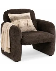 Brązowy wygodny fotel do salonu nowoczesnego - Etilion 3X w sklepie Edinos.pl