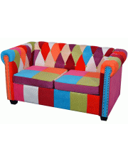 Sofa patchwork chesterfield Triss - dwuosobowa