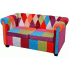 Sofa patchwork chesterfield Triss - dwuosobowa