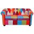 Fotografia Sofa patchwork chesterfield Triss - dwuosobowa z kategorii Salon
