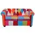 Fotografia Sofa patchwork chesterfield Triss - dwuosobowa z kategorii Salon