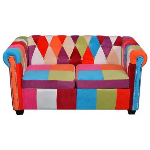 Fotografia Sofa patchwork chesterfield Marcha - dwuosobowa z kategorii Salon