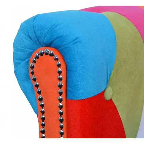 Szczegółowe zdjęcie nr 4 produktu Sofa patchwork chesterfield Marcha - dwuosobowa